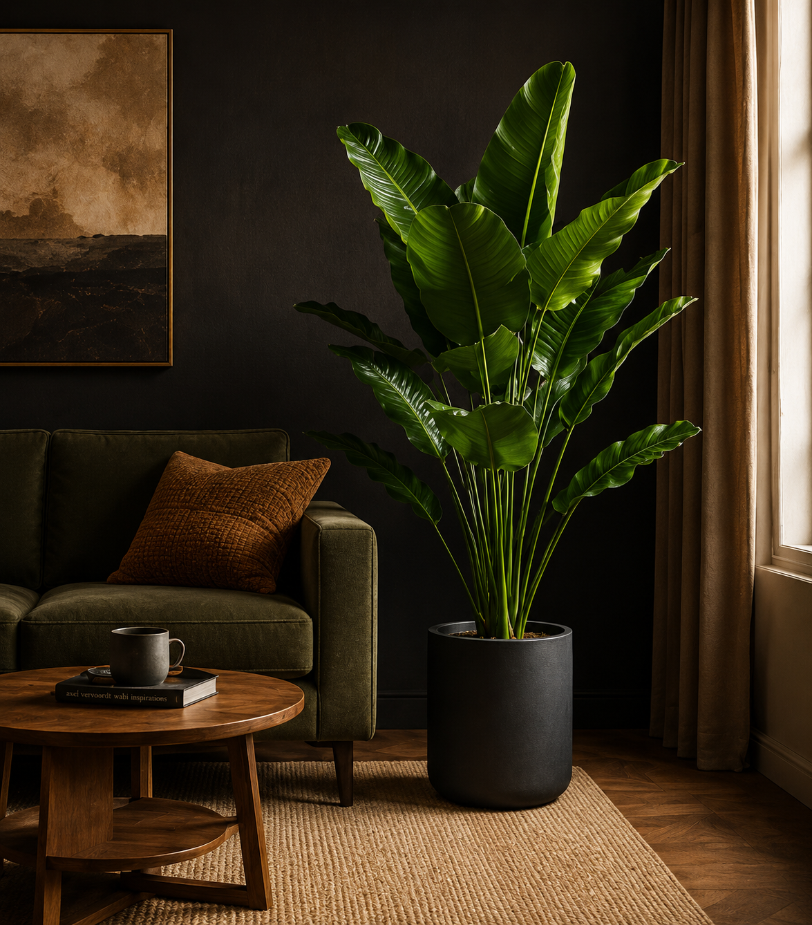 Simulated Plant 18-leaf Traveler's Banana Green Plant Ornament
