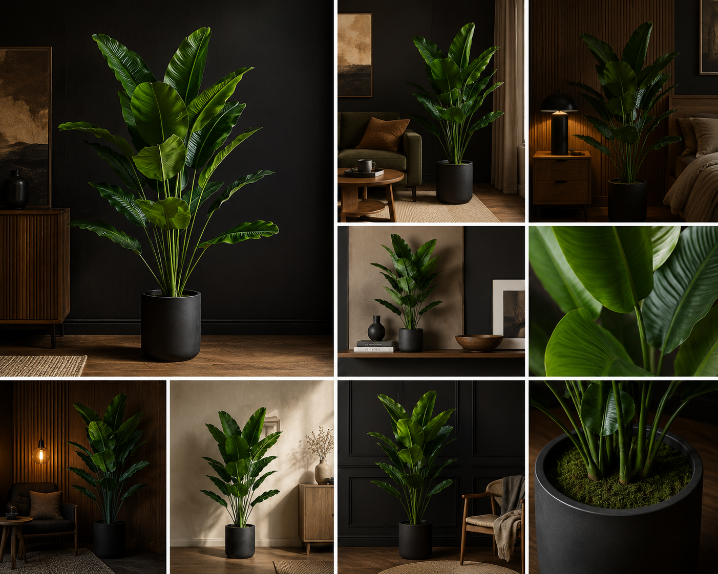 Simulated Plant 18-leaf Traveler's Banana Green Plant Ornament