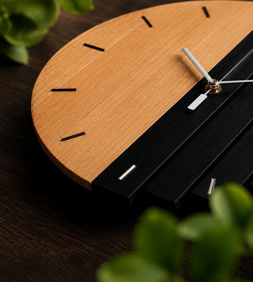 Creative Morden Wooden Wall Quartz Clock Home Decoration Gift